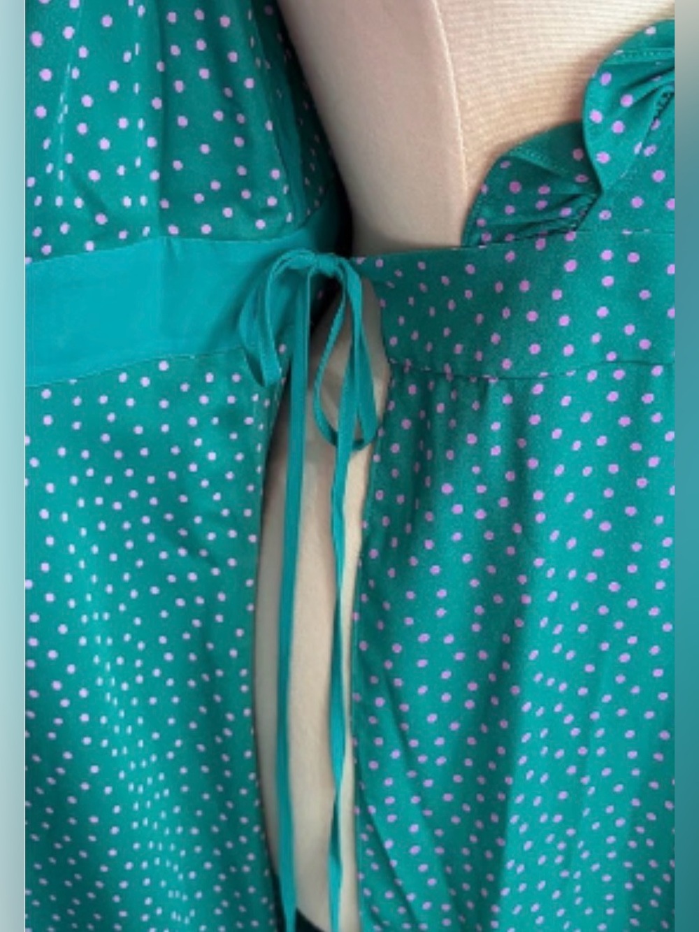 NWOT Kate Spade Poolside Ruffle Dot Wrap Dress Sz 2 - Picture 10 of 11